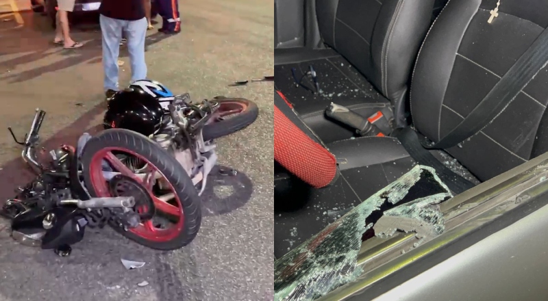 Grave acidente deixa motociclista ferido em cruzamento da Cachoeirinha; veja