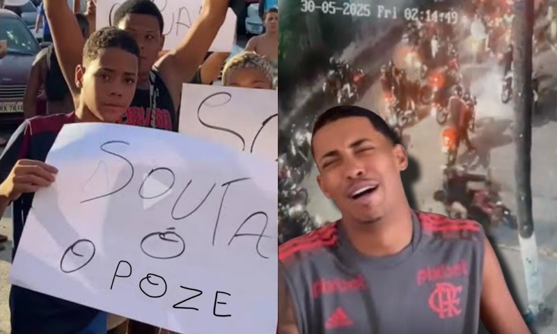 Motoqueiros fazem ‘rolezinho’ e passam a noite em frente à cadeia implorando por liberdade de MC Poze; veja vídeo
