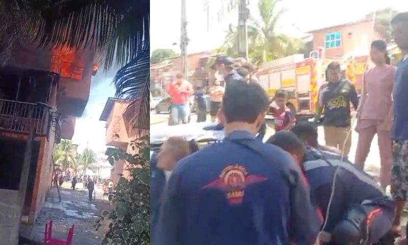 Homem delira de dor após sofrer graves queimaduras durante incêndio no Prosamim; veja vídeo