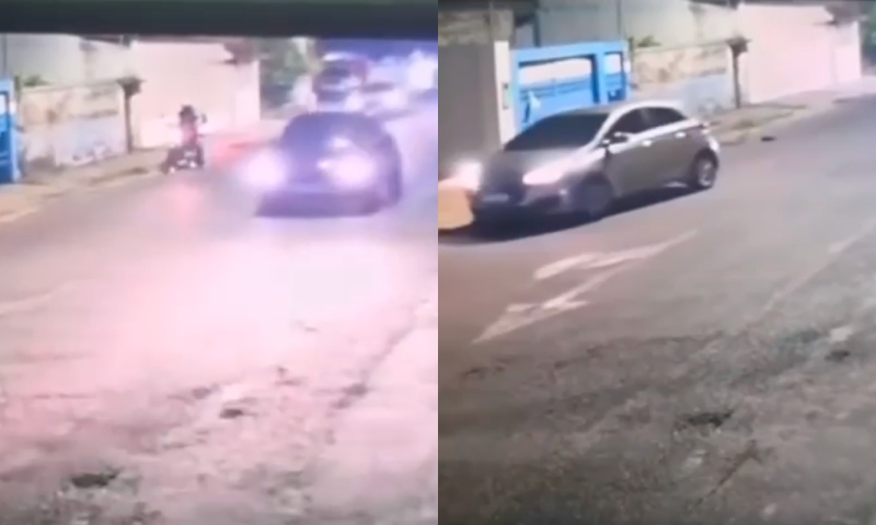 Revoltante: vídeo mostra momento em que motorista atropela motoboy de propósito no Parque 10; veja