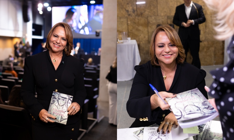Cileide Moussallem participa do lançamento do livro ‘Virando Páginas’, que relata sua trajetória de superação