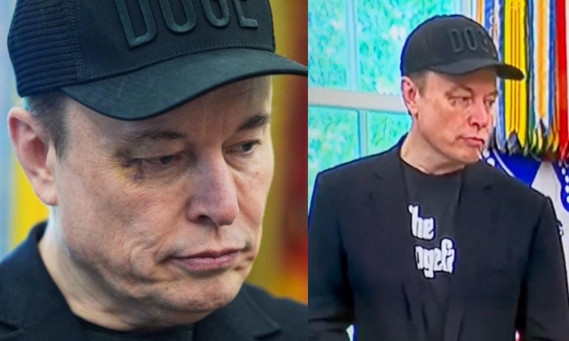 Elon Musk aparece com olho roxo após despedida oficial do Governo Trump; veja vídeo