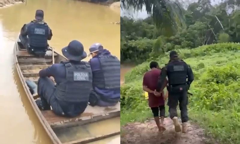 Após brigar com a esposa, homem joga os filhos de 3 e 9 anos no meio do rio no Amazonas; veja vídeo