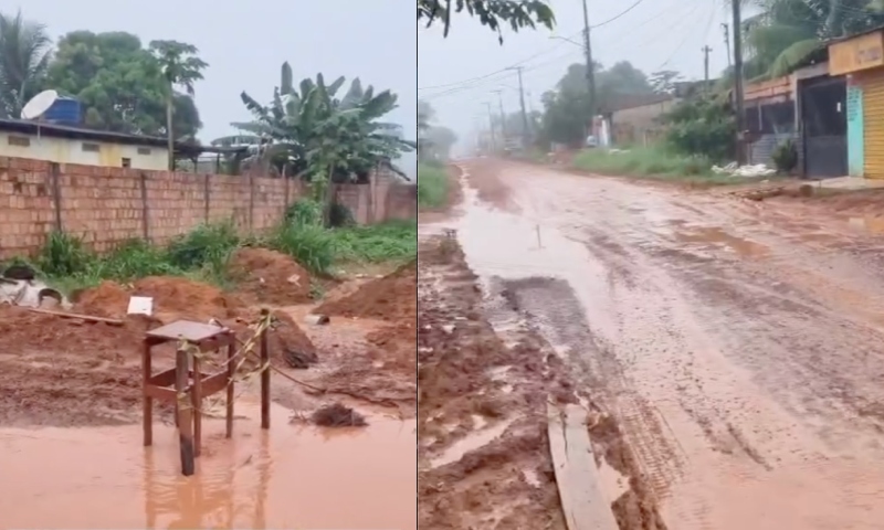 Abandonada: comunidade Maroaga enfrenta alagamentos severos e muita lama em Presidente Figueiredo; veja vídeo