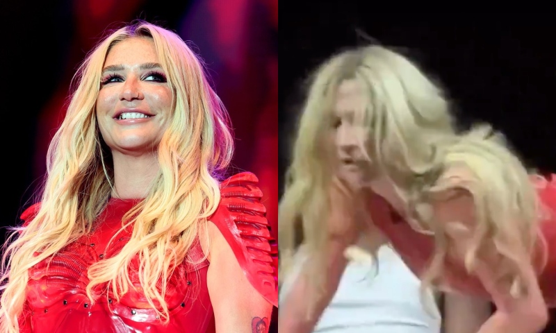 “Sou vegana!”: cantora Kesha causa polêmica ao morder banana de dançarino durante show; veja vídeo