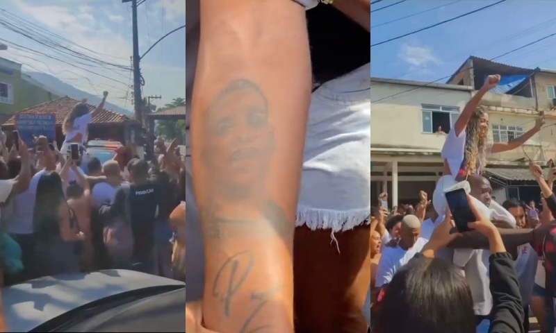 Festa em frente ao presídio: multidão aguarda saída de MC Poze do Rodo; veja vídeos