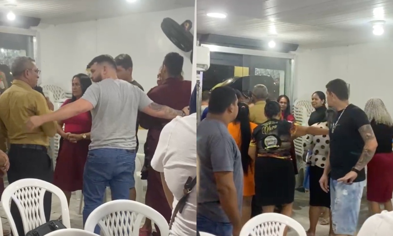 Pastor é preso durante culto em Manaus e ‘irmãs’ se desesperam: “Meu Deus!”; veja vídeo