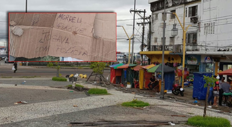 “Morreu porque jogava com a polícia”: homem é atacado a facadas no Centro de Manaus; veja