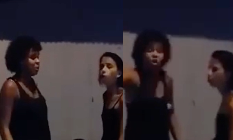 Crianças choram ao assistir mãe sendo espancada e tendo os cabelos cortados por ‘corna braba’; veja vídeo