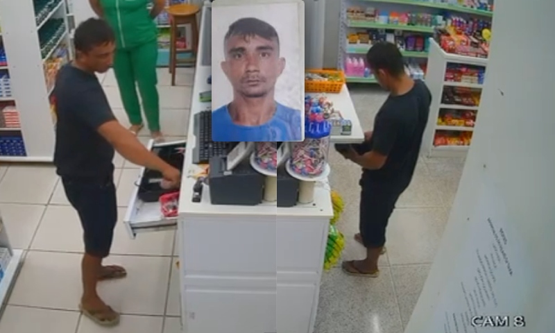 Vulgo “gênio do crime” esquece o RG após assaltar farmácia em Manacapuru; veja vídeo