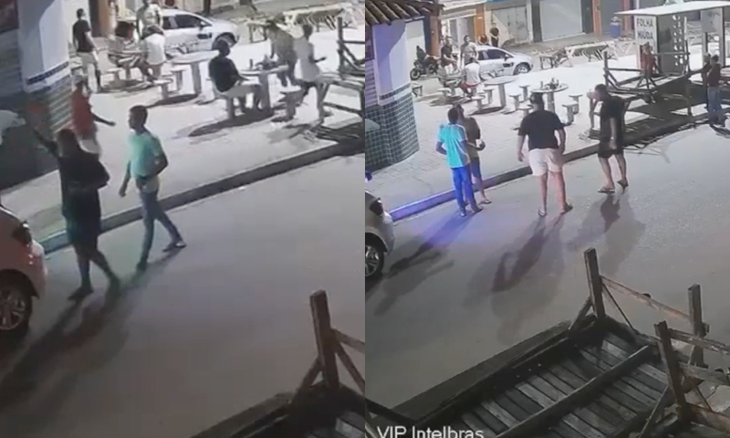 Briga por som alto termina com homem levando balaço na cabeça e agonizando até a morte no meio da rua; veja vídeo