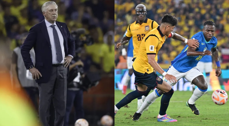 Na estreia de Ancelotti, Brasil faz jogo morno e empata com Equador