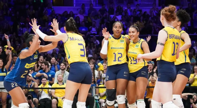 Liga das Nações: Brasil derrota EUA e mantém 100% de aproveitamento