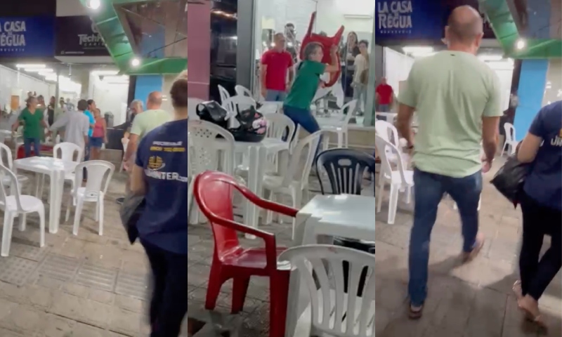 UFC de senhoras: ‘professoras galerosas’ agridem dona de lanche em praça pública; veja vídeo