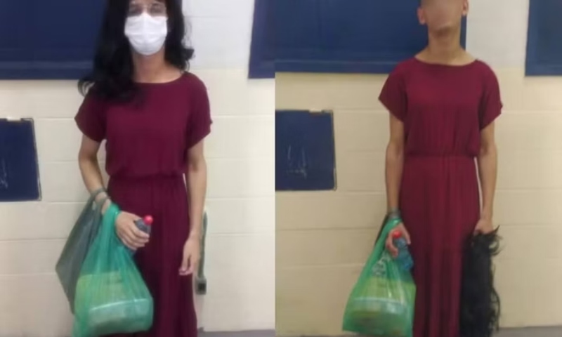 De vestido e peruca, detento tenta fugir disfarçado de mulher em penitenciária