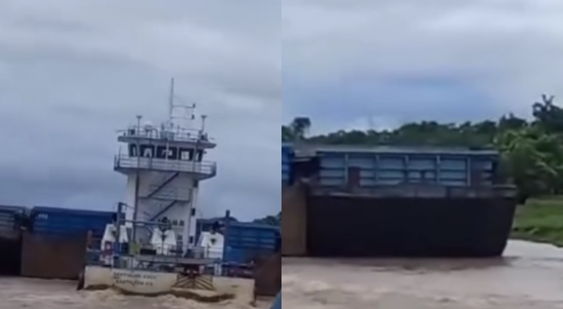 Balsa perde o controle e passageiros entram em pânico em rio no Amazonas; veja vídeo