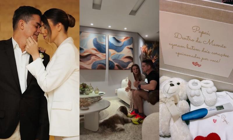 Prefeito David Almeida e primeira-dama Izabelle Fontenelle anunciam que estão esperando um bebê; veja vídeo