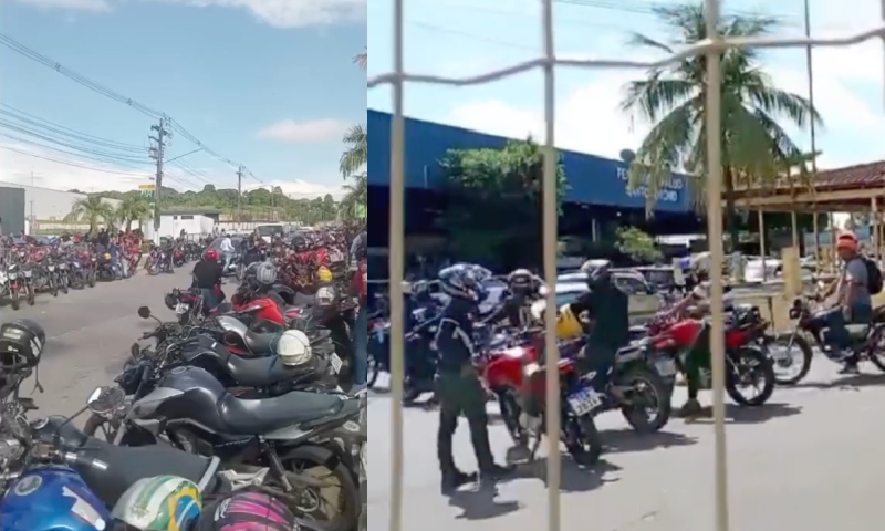 Motociclistas de app protestam em frente à CMM contra projeto de Lei do vereador Rodinei Ramos; veja vídeo