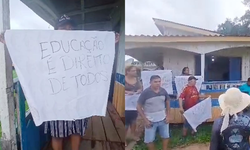 Moradores denunciam descaso da Prefeitura de Careiro Castanho após crianças estarem há quatro meses sem aula; veja vídeos