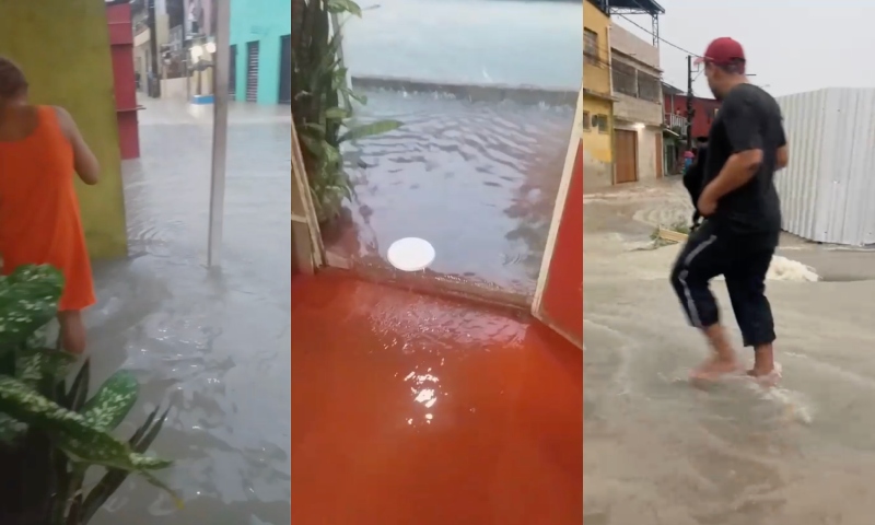 Moradores da Comunidade da Sharp voltam a sofrer com alagamentos; veja vídeos