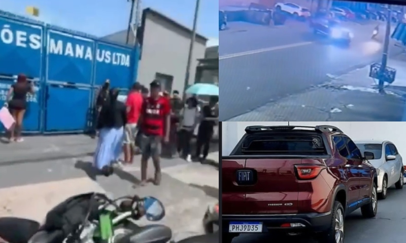 Mãe desmaia durante protesto contra motorista que atropelou e deixou o filho dela em coma em Manaus; veja vídeo