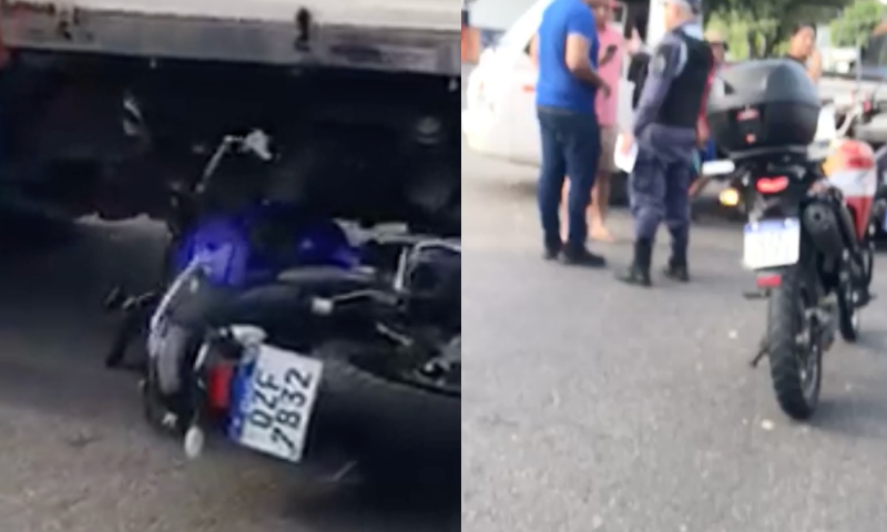 Urgente: mulher grávida sofre grave acidente de moto no bairro Zumbi, em Manaus; veja vídeo