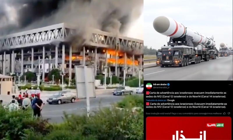 Irã promete vingança e manda israelenses evacuarem TVs: “Saiam agora do Canal 12 e 14”