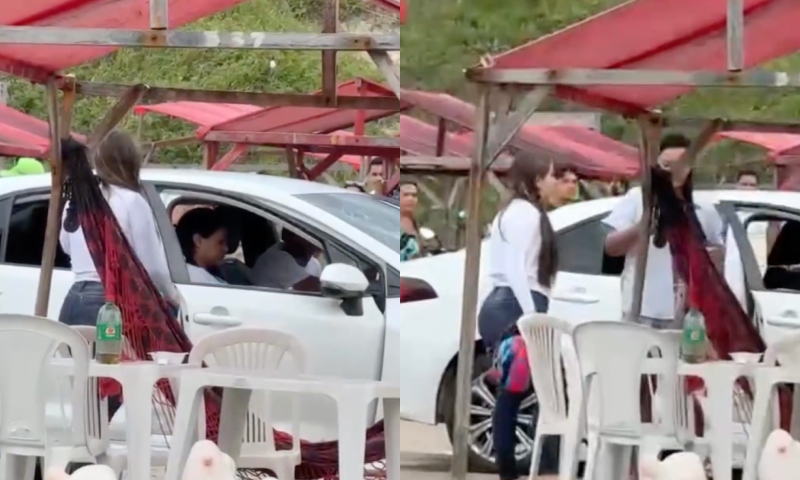 “Achou que eu não ia descobrir?”: mulher flagra marido com amante na praia e traição termina em barraco; veja vídeo