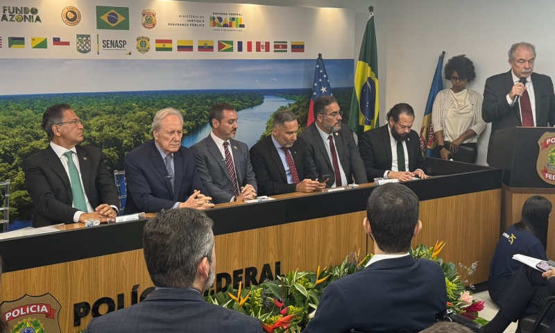 Ministro Ricardo Lewandowski participa da inauguração do Centro de Cooperação Policial Internacional da Amazônia, em Manaus