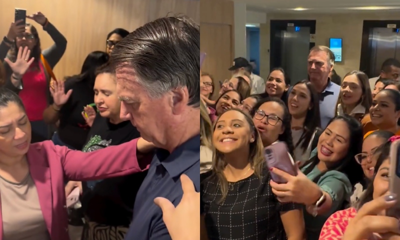 Bolsonaro recebe oração antes de deixar hotel em Goiânia e cancela agenda por problemas de saúde; veja vídeo