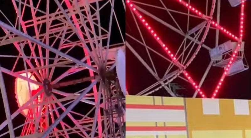 Pesadelo dos pais: menina de 5 anos cai de roda gigante em festa junina; veja vídeo