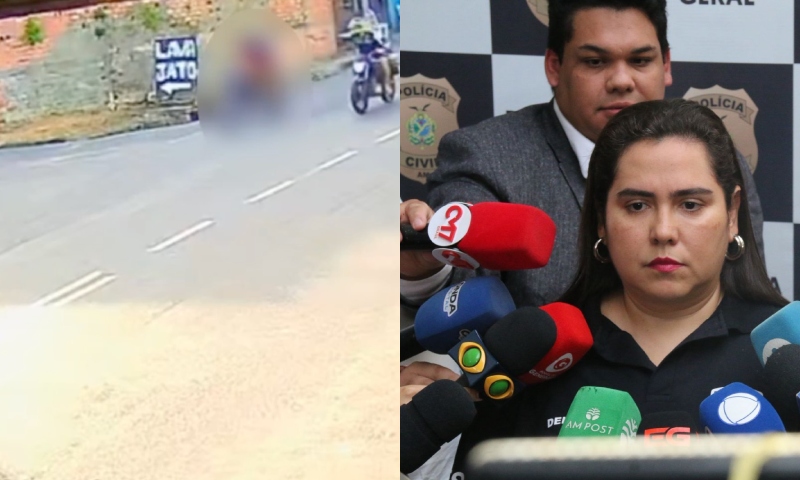 Polícia pede ajuda para encontrar pistoleiro que assassinou pai e filho em Manaus; veja vídeo