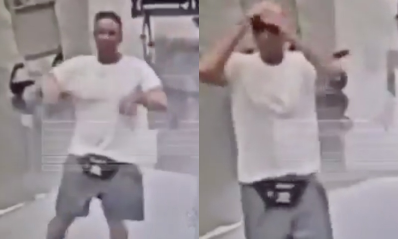 Vídeo chocante mostra momento em que homem drogado joga bebê no chão e deixa a criança em coma; veja