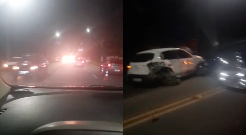 Madrugada de caos: grave acidente complica trânsito em avenida do Aeroporto de Manaus; veja vídeo