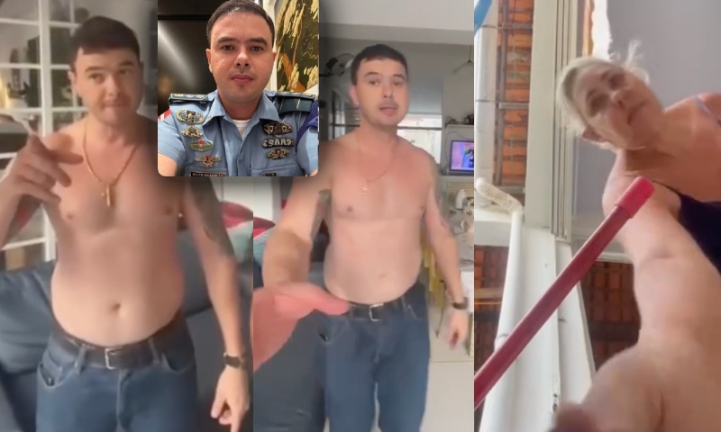 Major da PM agride a própria mãe e ela filma tudo: ‘tu tá ficando doido?’; veja vídeo