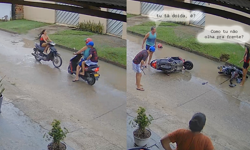 Vizinhos brigam em Tabatinga após sofrerem acidente de moto; veja vídeo