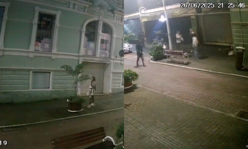 Assaltantes deixam mulheres traumatizadas: ‘nunca mais ando de noite no Centro’; veja vídeo