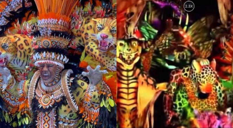 Pajé do Garantido cai de alegoria durante apresentação no Festival de Parintins; veja vídeo