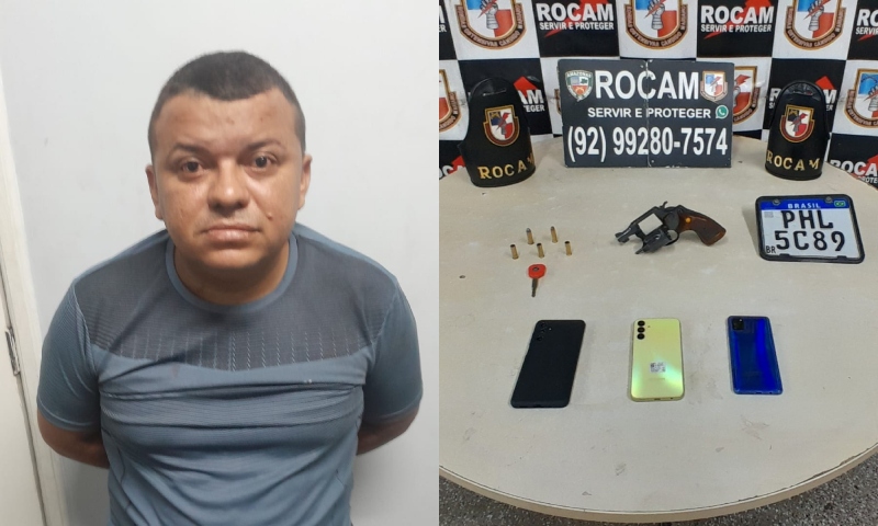 Homem é preso após atirar em vizinho por ciúmes da esposa no Jorge Teixeira