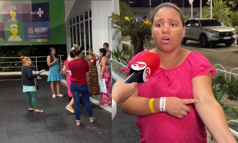 “Nunca tem leito e os médicos vivem no celular”, dizem grávidas passando mal na porta do Instituto da Mulher; veja vídeo