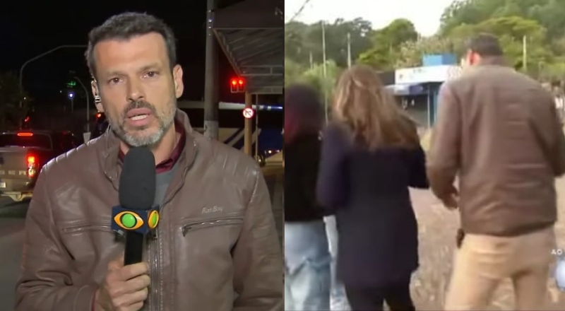 Repórter da Band pede desculpas após empurrar jornalista da Record ao vivo; veja vídeo