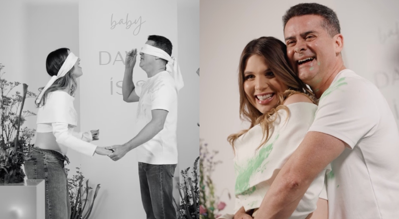 Prefeito David Almeida e Izabelle Fontenelle revelam gênero e nome do bebê que esperam; veja vídeo