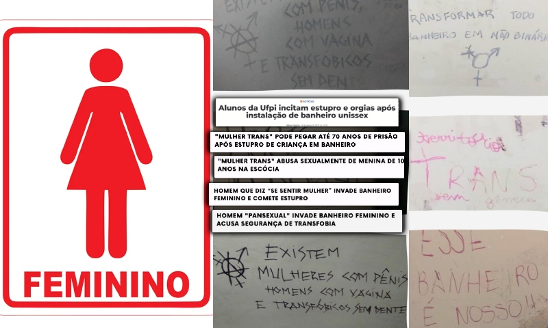 ‘Estupro, assédio e impunidade’: nota técnica da Mátria revela o que acontece quando “trans” invadem banheiros de mulheres; veja