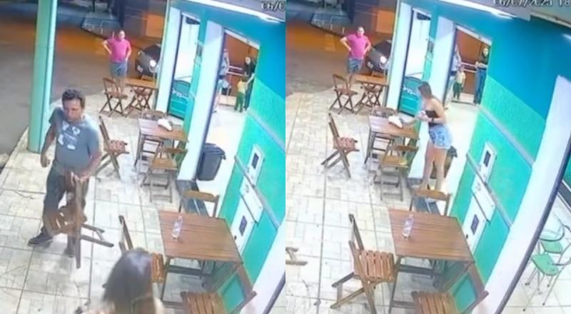 Discussão entre casal termina com homem morto a facadas em sorveteria; veja vídeo