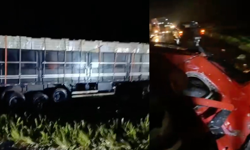Acidente horrível entre carro e carreta na BR-316 deixa mortos presos às ferragens; veja vídeo