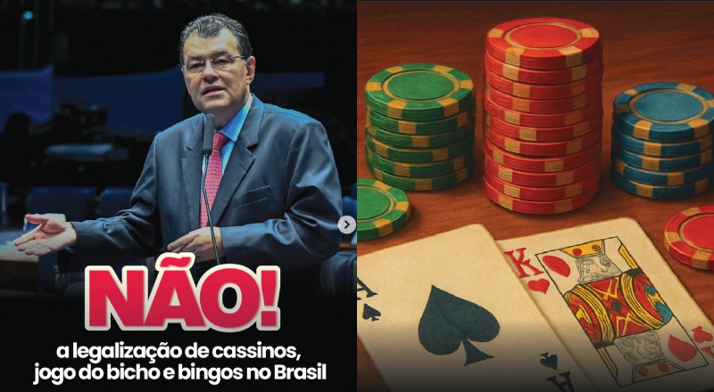 Senador Eduardo Braga vota contra legalização dos jogos no Brasil: “Precisamos de educação, não de portas para o vício e o crime”