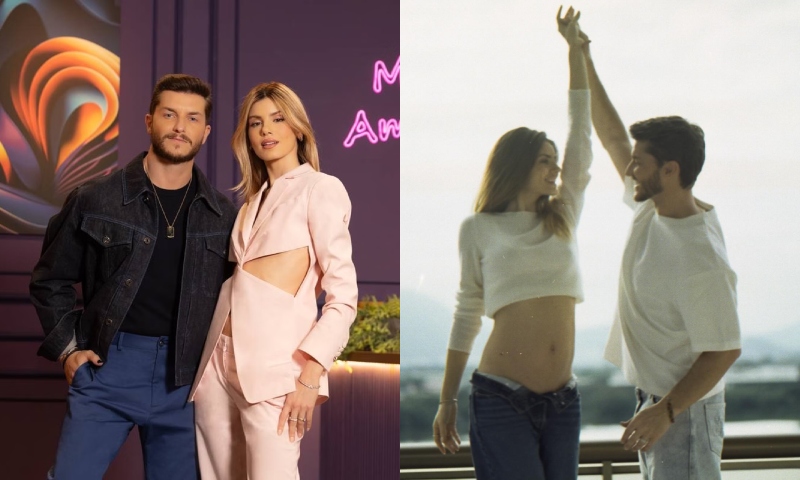 Camila Queiroz e Klebber Toledo anunciam gravidez do primeiro filho