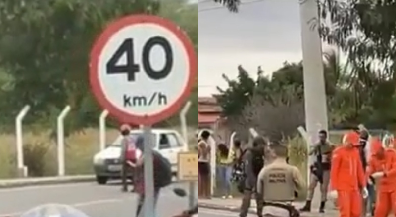 “Olha o miolo do cara!”: motoqueiro tem cabeça esmagada por ônibus e populares ficam em choque; veja vídeo