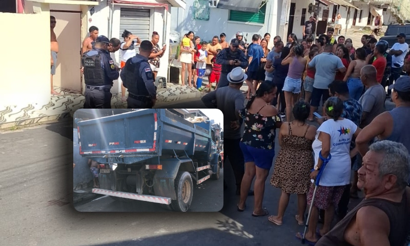 Urgente: criança de 6 anos morre esmagada por caçamba na Compensa; veja vídeo