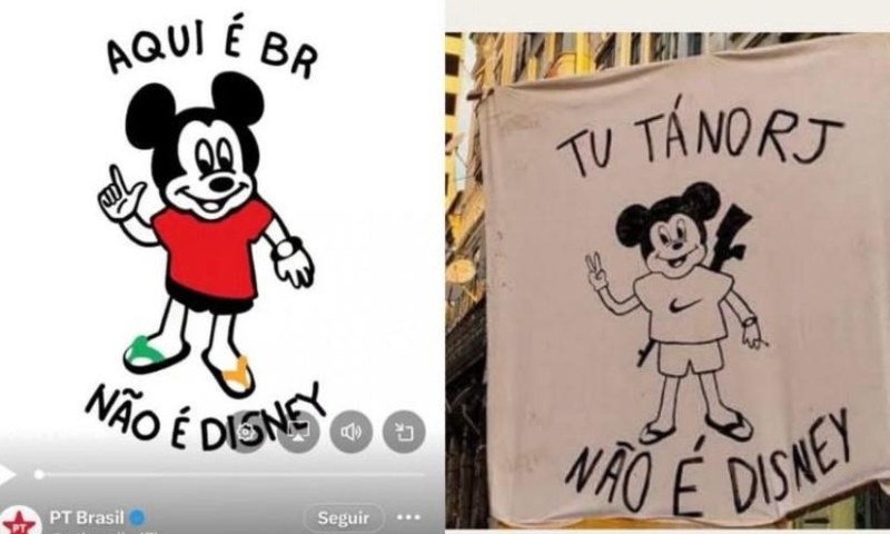 Grave: campanha do PT contra taxas faz referência ao “Mickey traficante” do CV